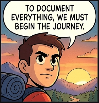 Comic: To document everything, we must begin the journey