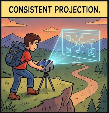 Comic: Consistent projection